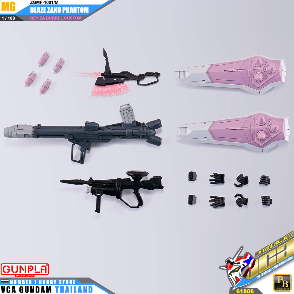 PREMIUM BANDAI GUNPLA MASTER GRADE MG 1/100 BLAZE ZAKU PHANTOM REY ZA BURREL CUSTOM โมเดล กันดั้ม กันพลา VCA GUNDAM