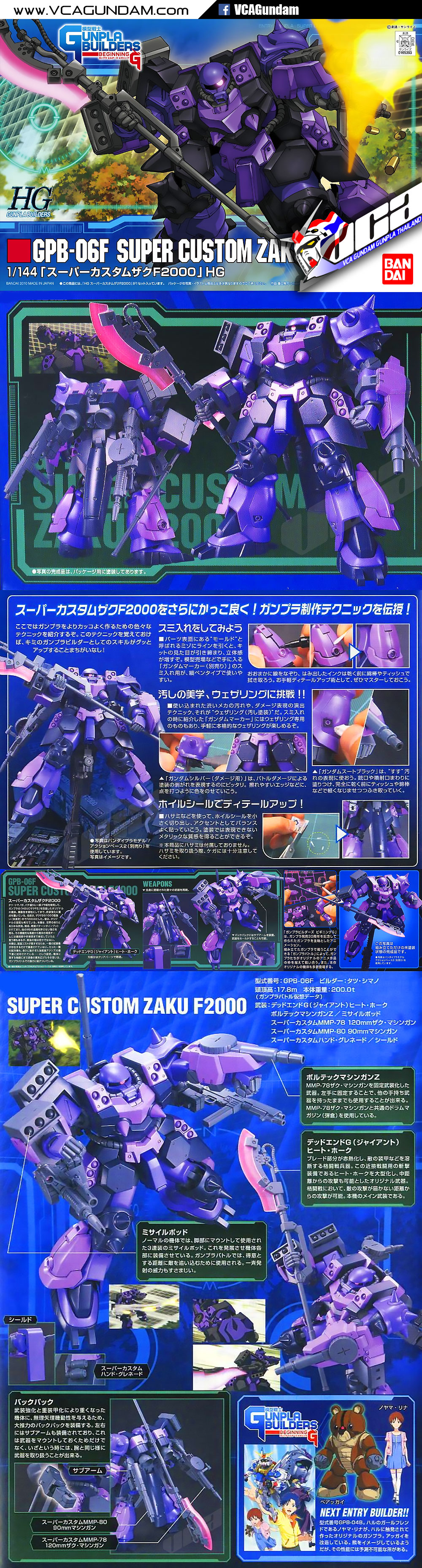 HG SUPER CUSTOM ZAKU F2000 ซุปเปอร์ คัสตอม ซาคุ F2000