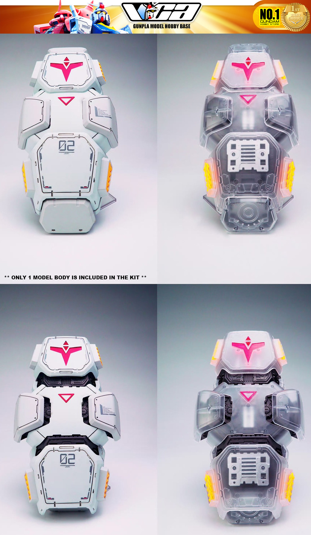 Solomon 所罗门模玩 RX-78GP02A Gundam Physalis MLRS Mechanical Clear Full Package Master Grade MG Action Figure Model Toy Kit VCA Thailand