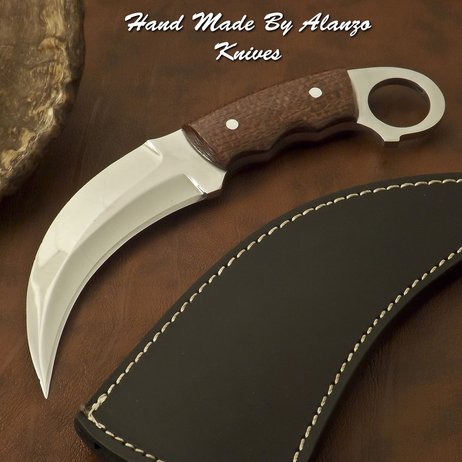 มีดคารัมบิท KARAMBIT D2 USA. 179 MICARTA HANDLE
