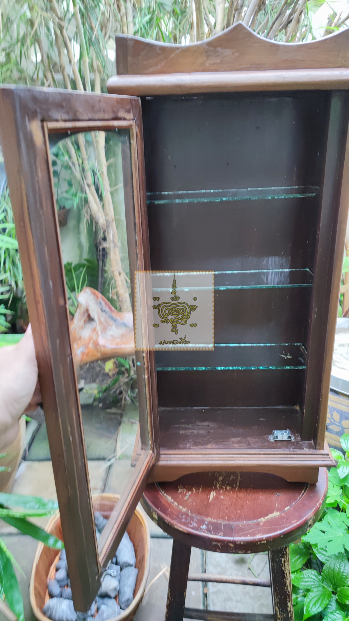 ตู้โชว์ไม้ 4 ชั้น