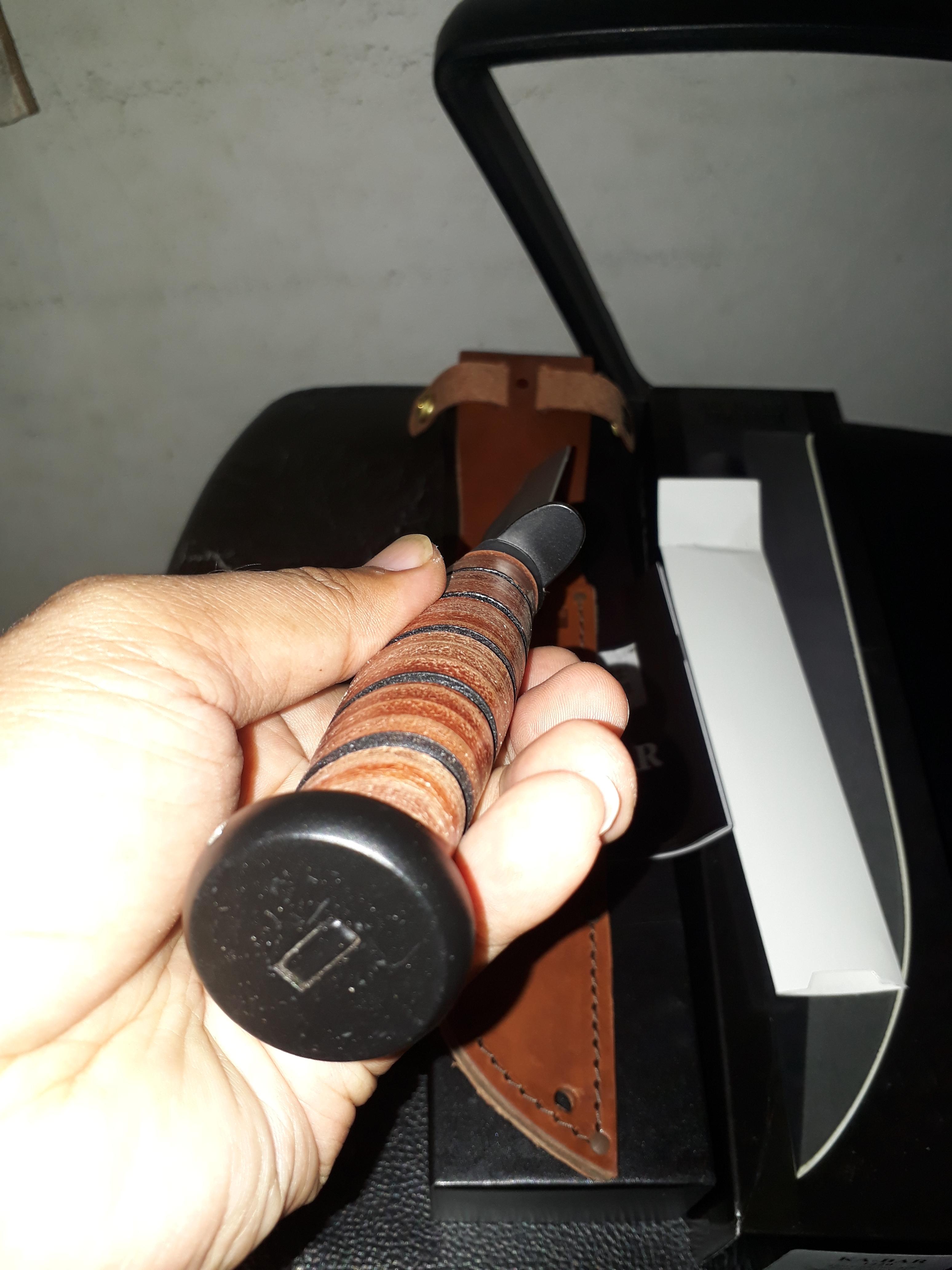 มีด Ka-Bar 1220 US Army Straight Edge Fighting/Utility Knife with Leather Sheath