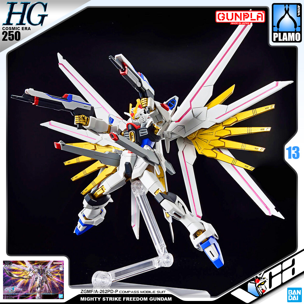 Bandai Gunpla High Grade HG Mighty Strike Freedom Gundam Plastic Model Action Toy Kit VCA Thailand
