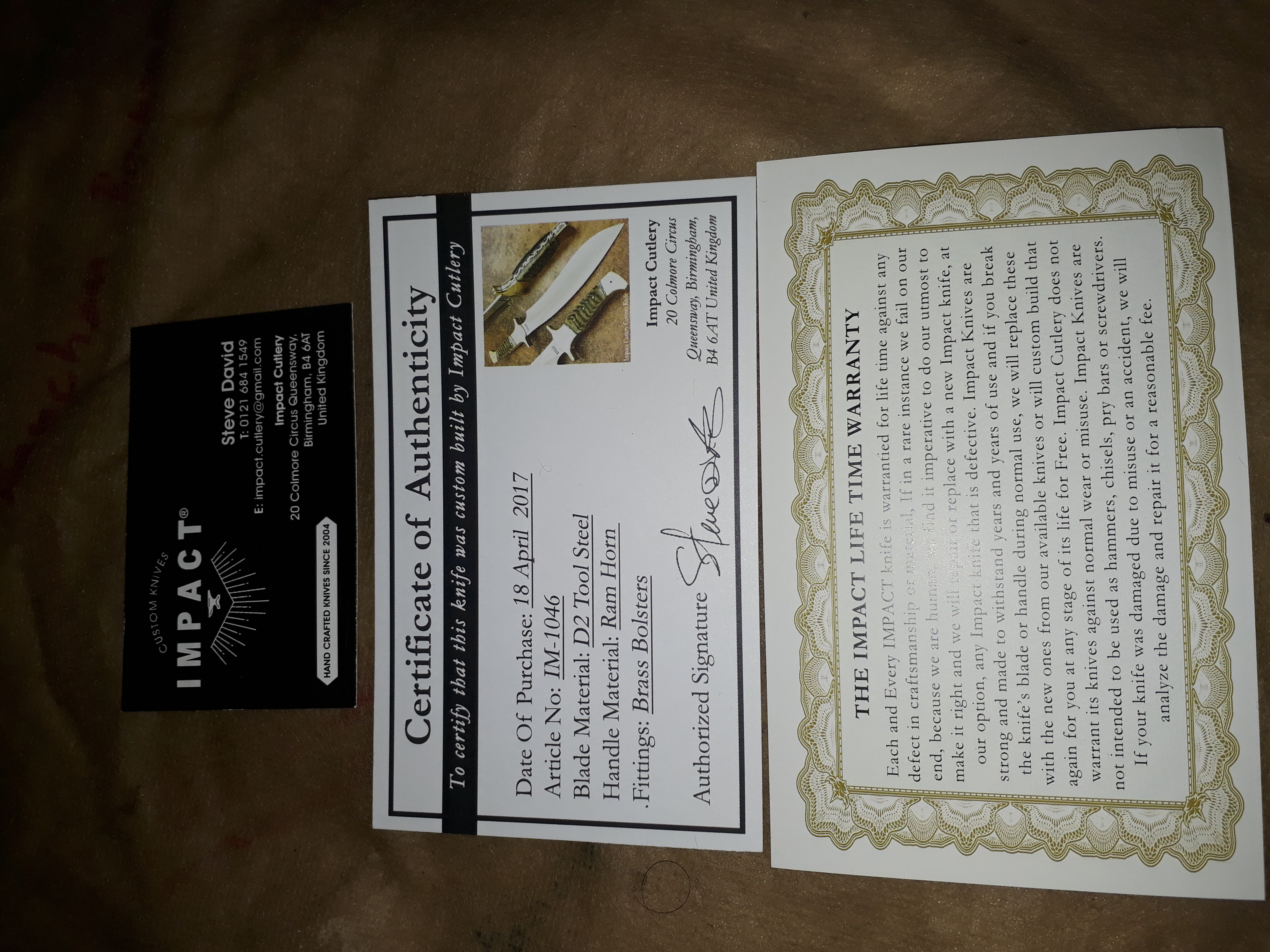 มีดเดินป่า IMPACT CUTLERY RARE CUSTOM MASSIVE SASQUATCH BOWIE KNIFE FULL TANG RAM HORN UK