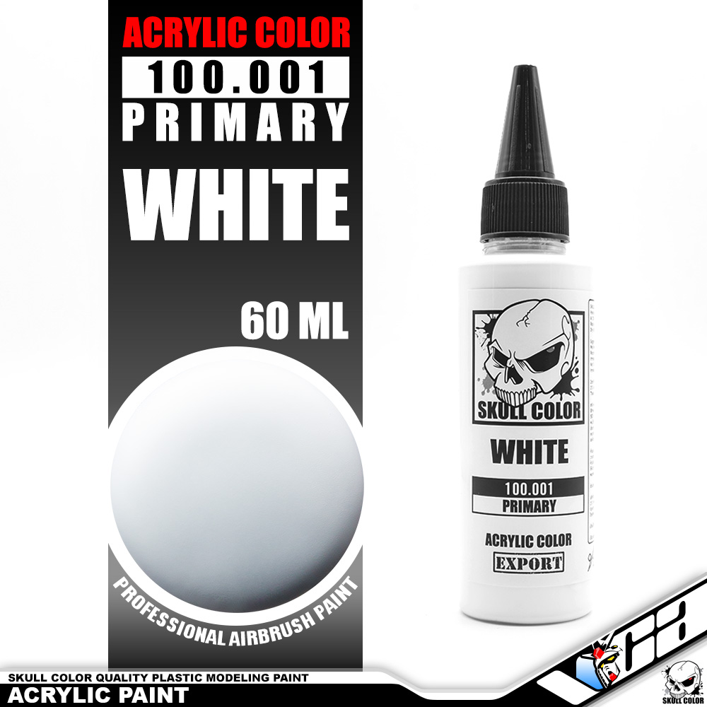 ⭐️ SKULL COLOR 100.001 WHITE ACRYLIC COLOR 60ML (PRIMARY)