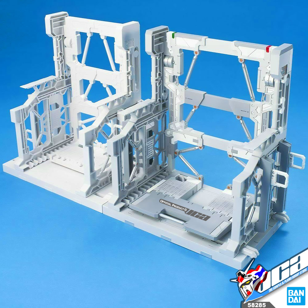 BANDAI GUNPLA BUILDERS PARTS SYSTEM BASE 001 WHITE ฐาน ขาตั้ง โมเดล กันดั้ม กันพลา พลาโม VCA GUNDAM