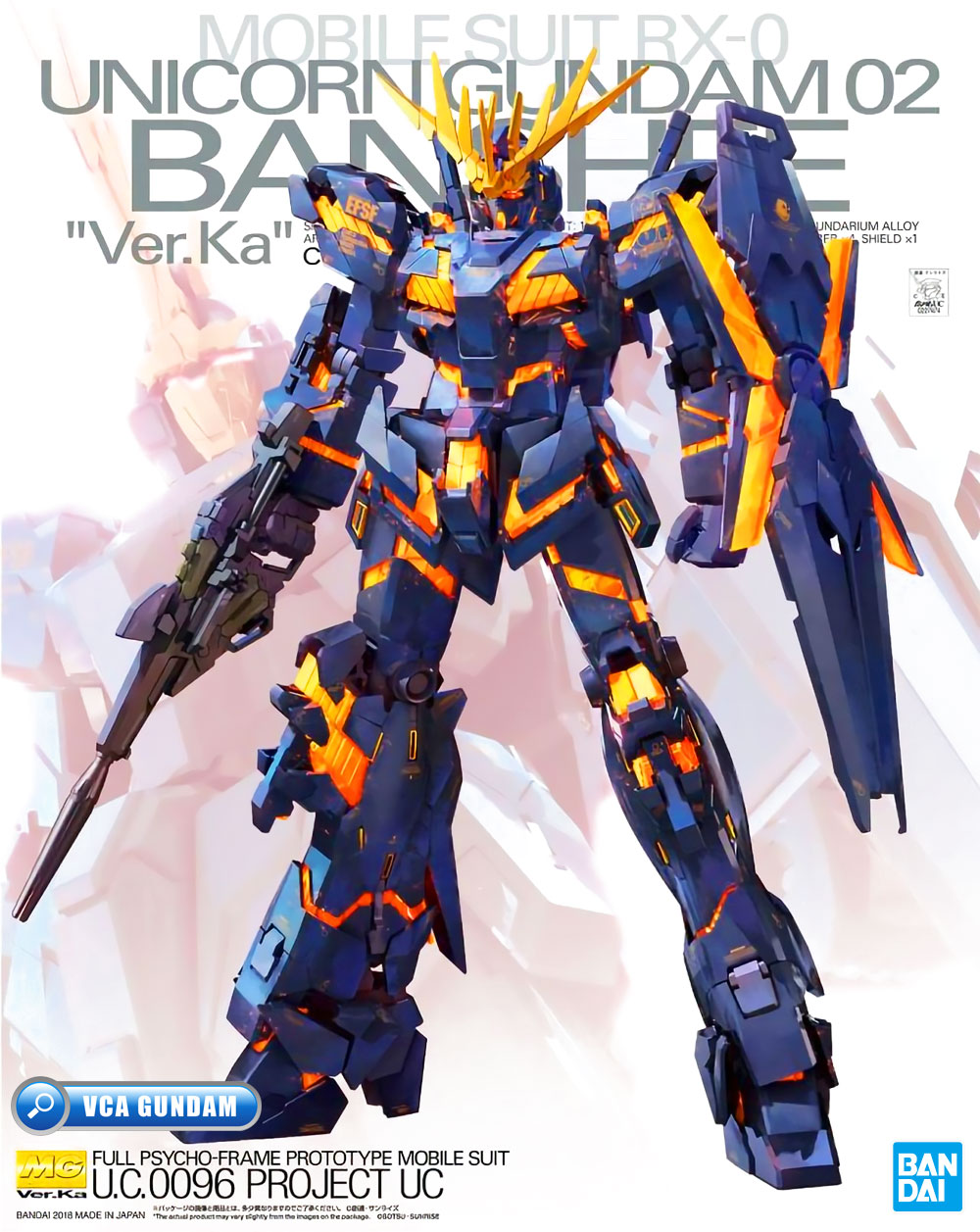 BANDAI GUNPLA MASTER GRADE MG 1/100 UNICORN GUNDAM 02 BANSHEE VER KA โมเดล กันดั้ม กันพลา VCA GUNDAM