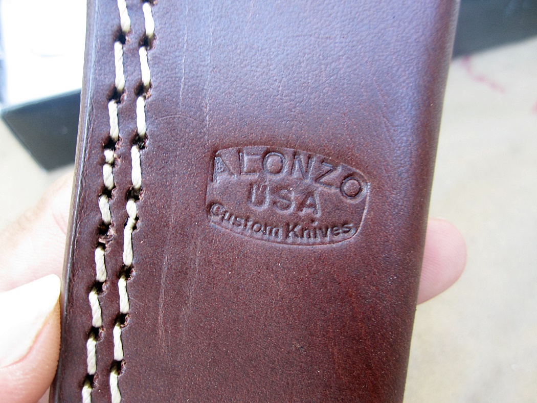 มีดพกสั่น ALONZO KNIVES USA CUSTOM HANDMADE TANTO POWDER COATED 1095 STEEL KNIFE 293