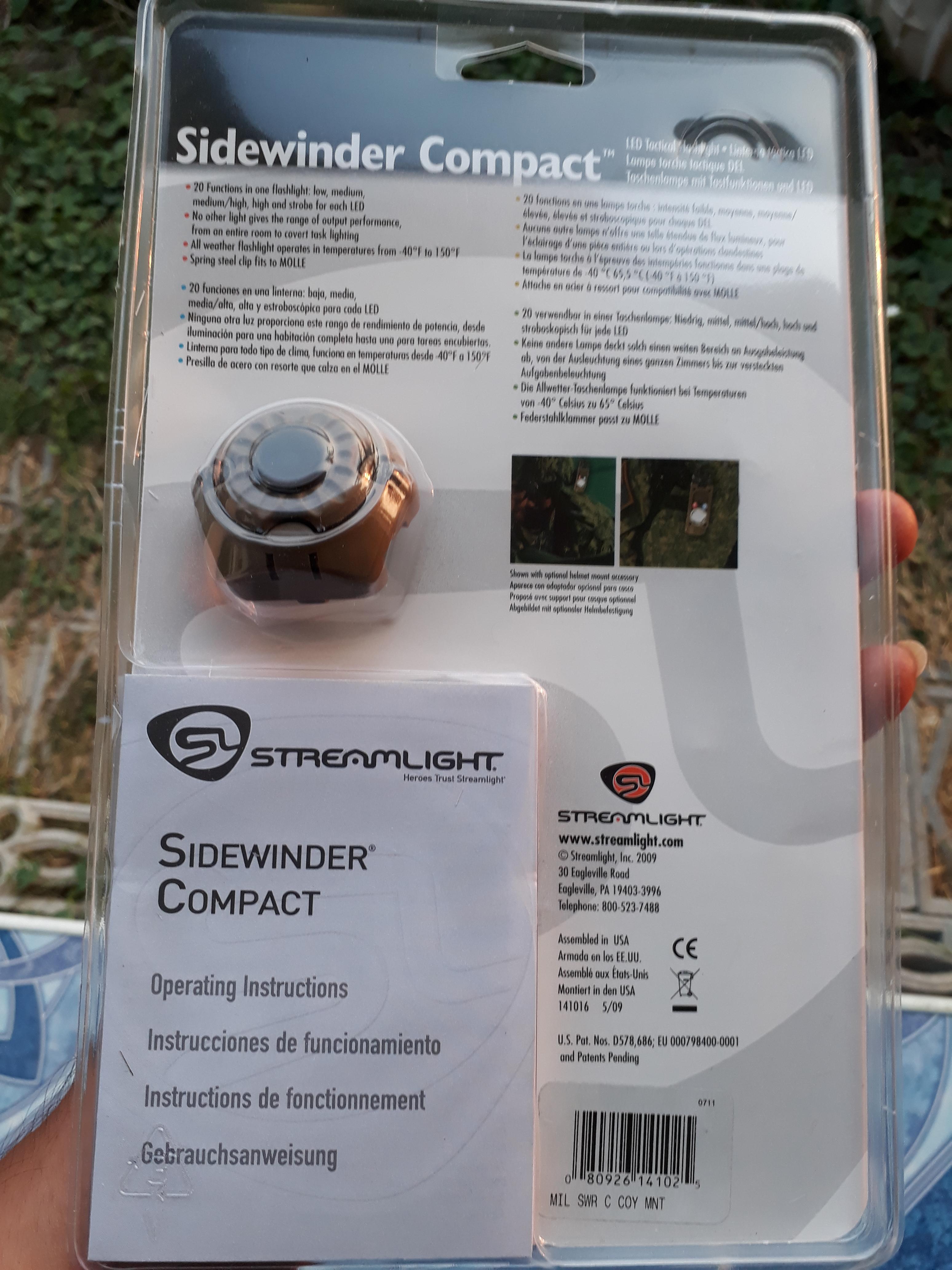 STREAMLIGHT Sidewinder Compact® Military Tactical Hand-held C4 LED Flashlight