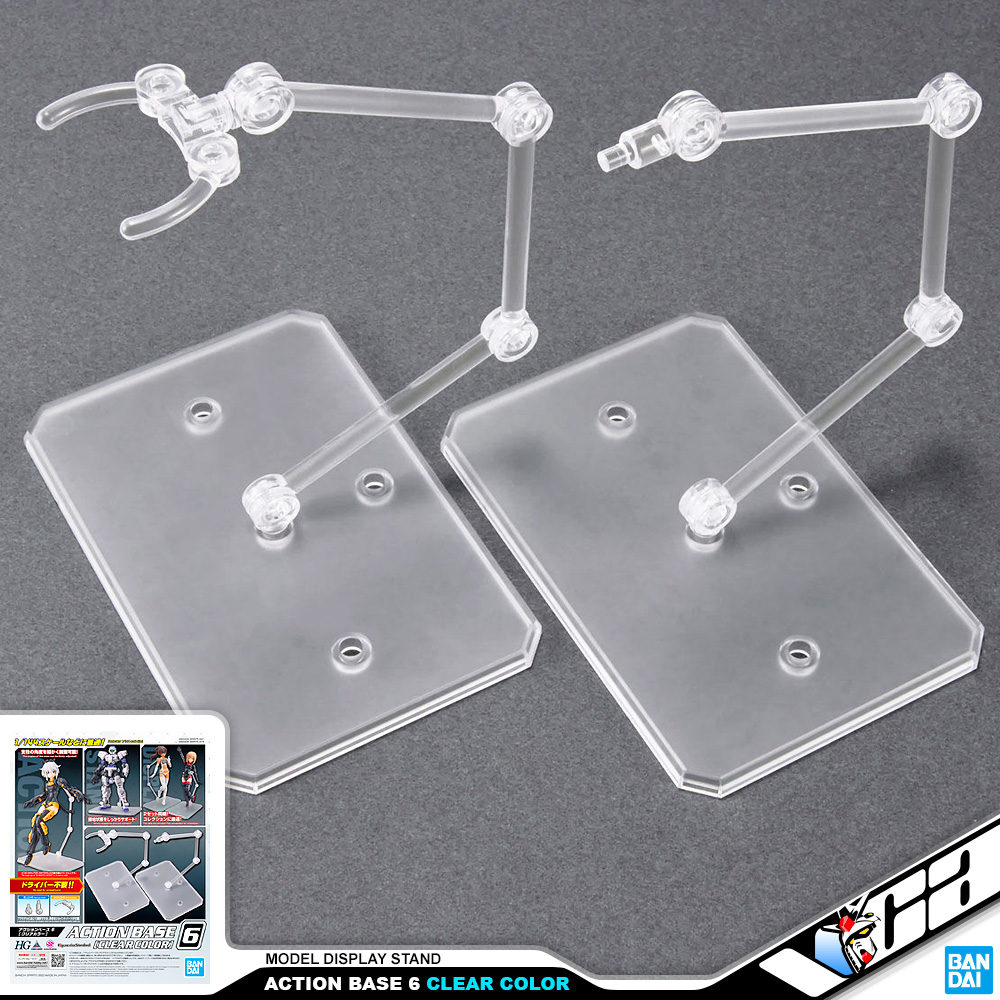 💥 BANDAI GUNPLA ACTION BASE 6 CLEAR COLOR MODEL ACTION FIGURE STAND ฐาน ขาตั้ง โมเดล กันดั้ม กันพลา พลาโม VCA GUNDAM