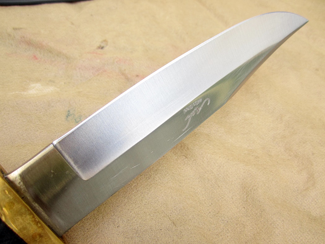มีดใบตายASH CUSTOM HANDMADE HUNTING BOWIE KNIFE 440C STEEL 12" (B94)
