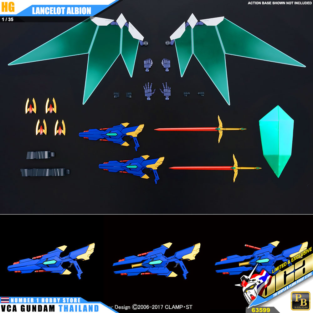 PREMIUM BANDAI PB CODE GEASS HIGH GRADE HG 1/35 LANCELOT ALBION โมเดล นักสู้เขตแดน VCA GUNDAM