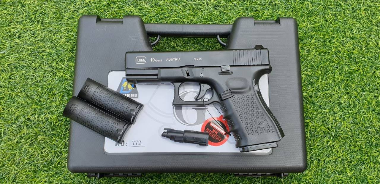 ปืนอัดแก๊ส Double Bell รุ่น 772 GLOCK 19 GEN 4 สีดำ (GAS System)