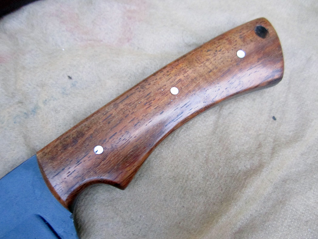 มีดHAND MADE BY ALONZO KNIVES USA CUSTOM TACTICAL TANTO 1095 KNIFE ROSE WOOD