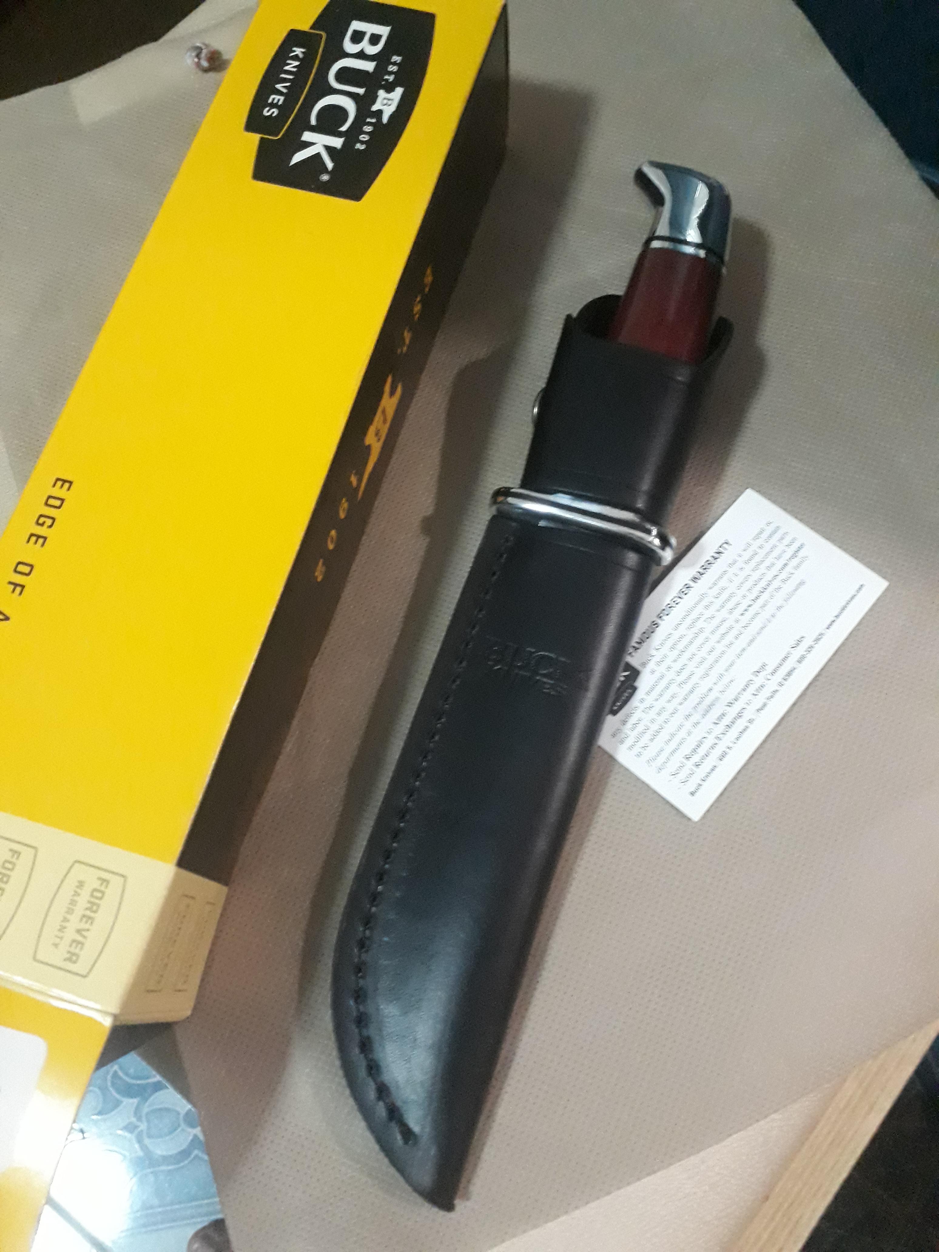 Buck Knives 119 Special Red Micarta BOS S30V Steel Fixed Blade Knife 119RDSSH