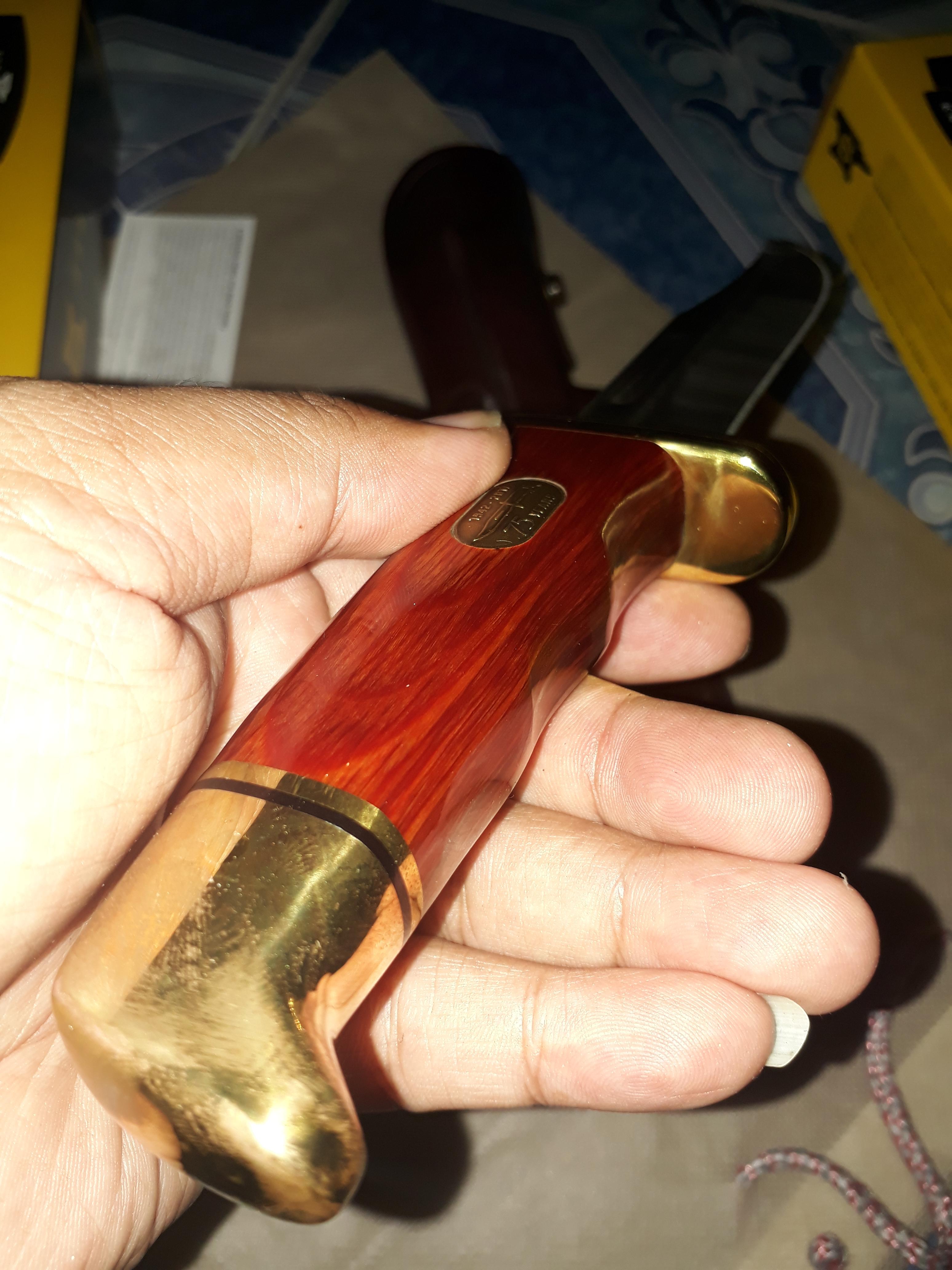 Buck Knives 0119 Special Fixed Blade Knife with Leather Sheath - 75th Anniversary Edition