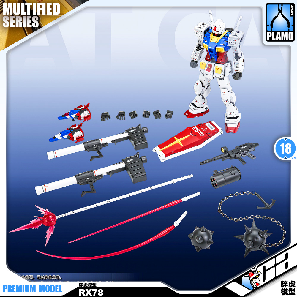 Fat Cat 1/100 AZU RX-78-2 Gundam Real Grade RG Plastic Model Action Toy Kit VCA Bangkok Thailand