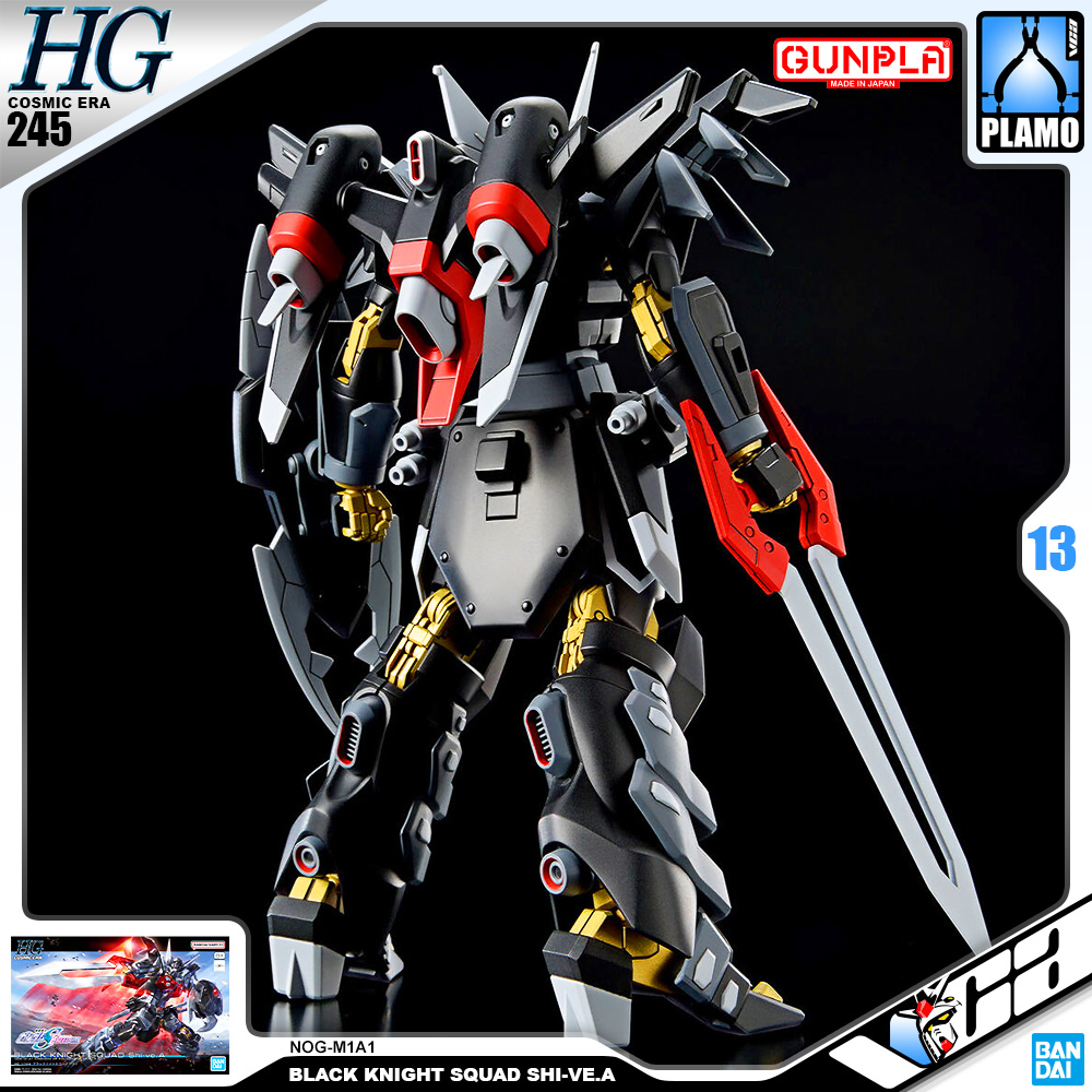 Bandai Gunpla High Grade Cosmic Era HG Black Knight Squad Shi-ve.A Model Action Toy Kit VCA Gundam Thailand