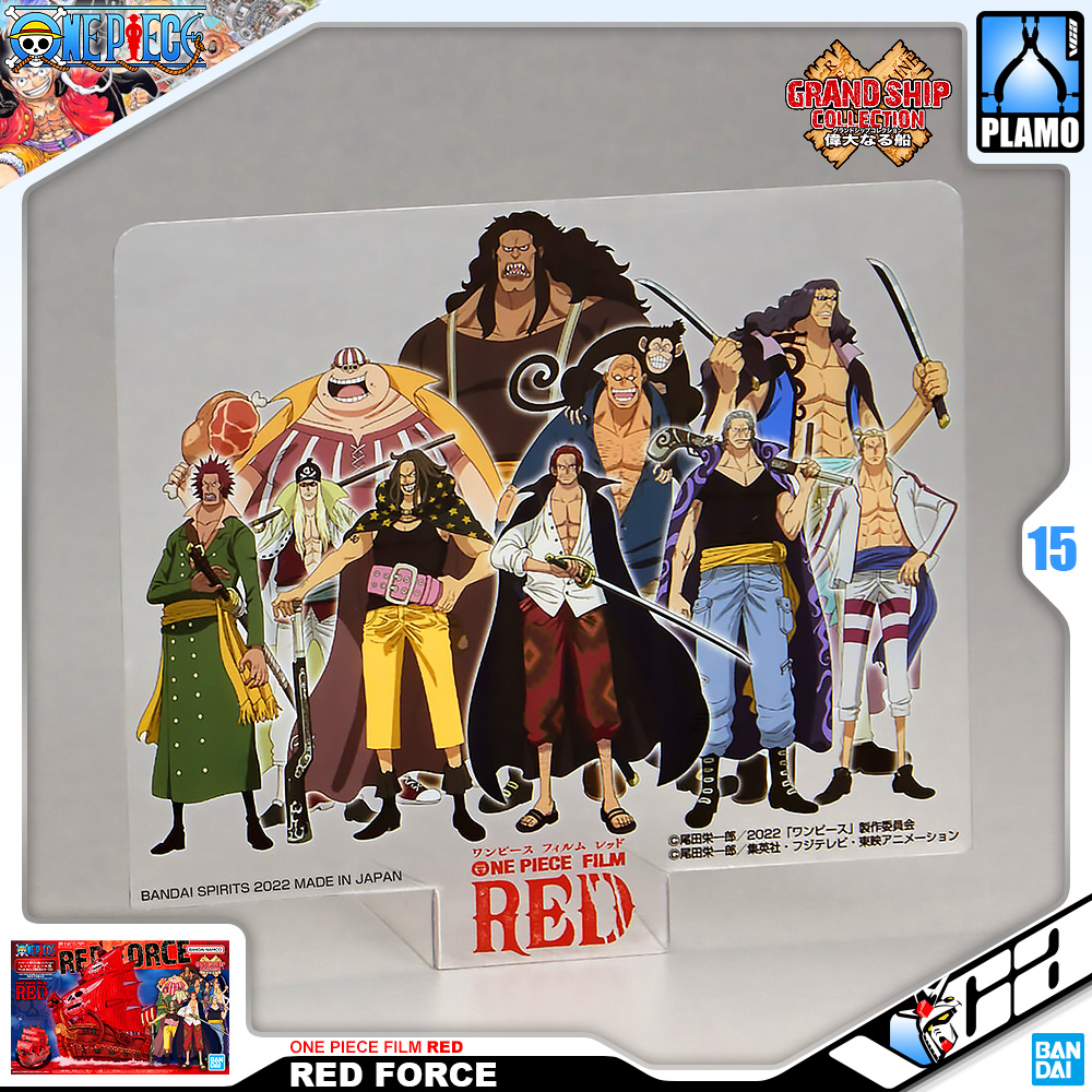 ⭐️ BANDAI ONE PIECE GRAND SHIP COLLECTION RED FORCE FILM RED COMMEMORATIVE COLOR VER ประกอบ โมเดล ของเล่น VCA GUNDAM
