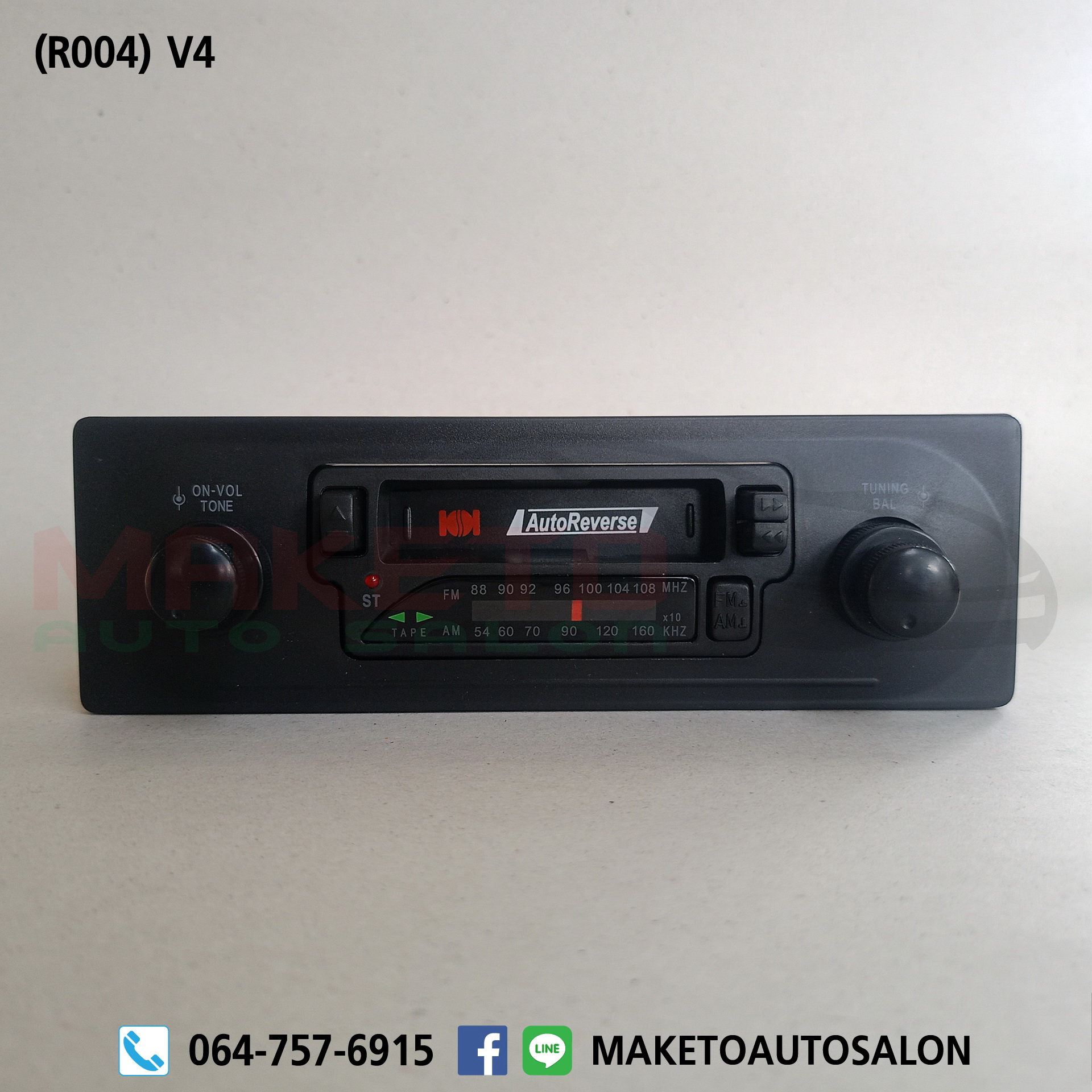 (R004) วิทยุ Retro Style FM Cassette + Bluetooth5.0 V.4