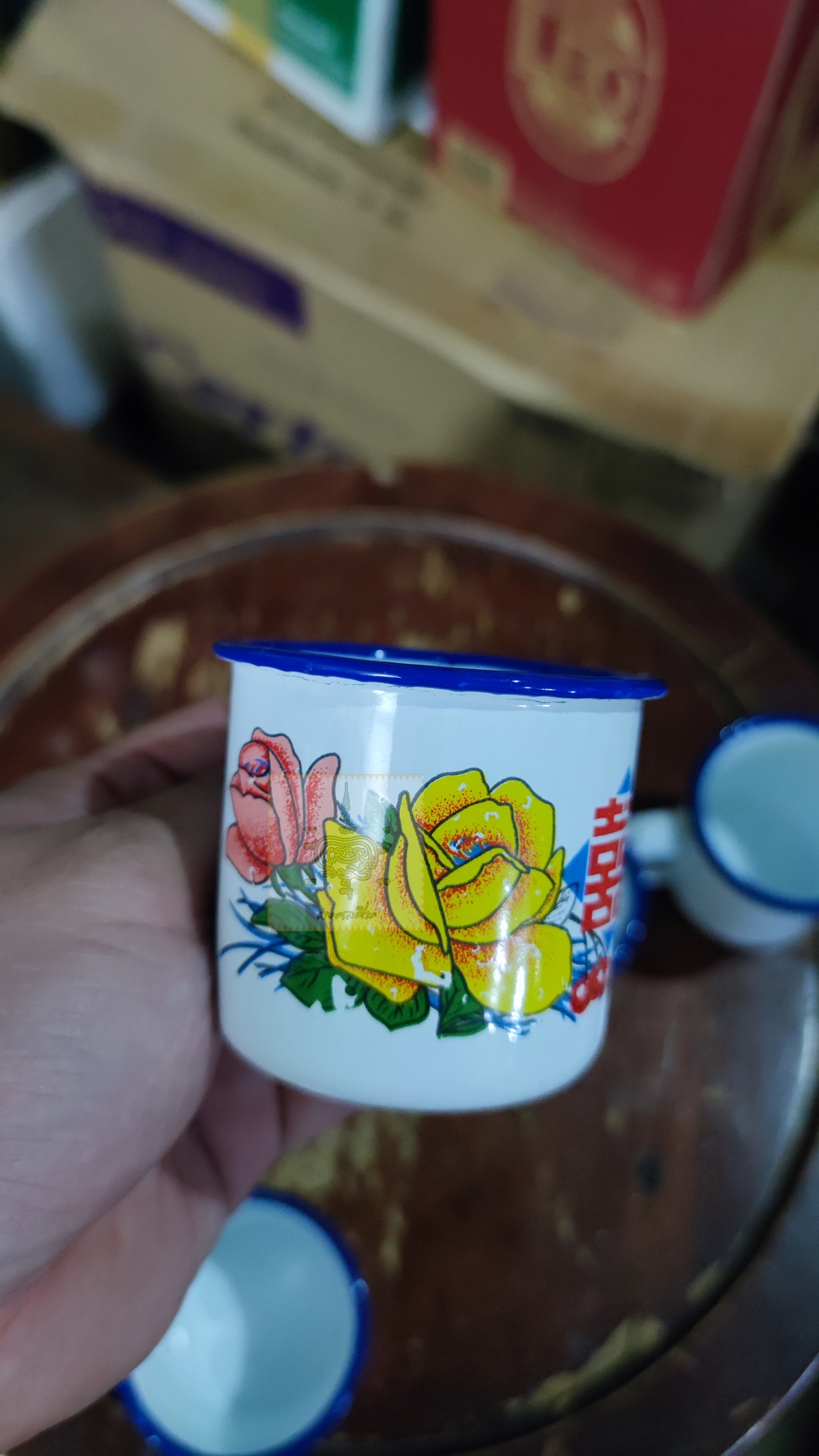 แก้วกาแฟสังกะสีเคลือบ ชุด 4 ใบแก้วกาแฟสังกะสีเคลือบ ชุด 4 ใบ