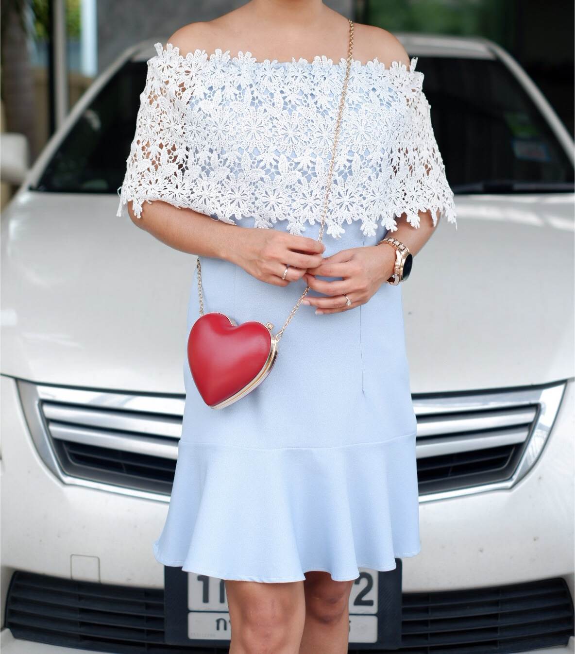 Sale‼️ ต่ำกว่าทุน CHARLES&KEITH RED Heart Shaped Clutch