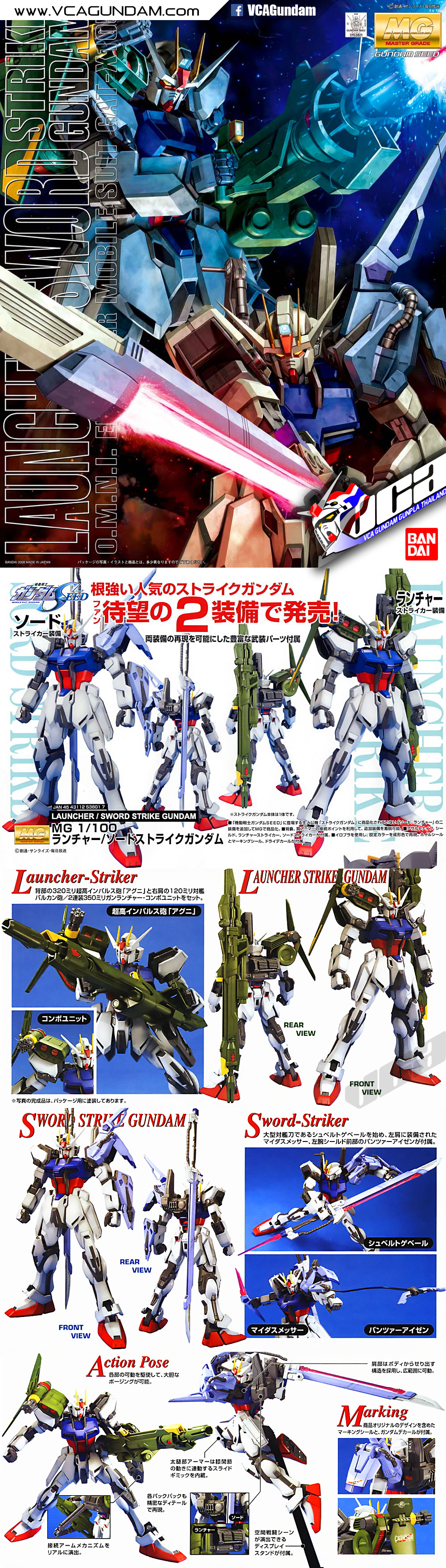 MG LAUNCHER / SWORD STRIKE GUNDAM ลอนช์เชอร์ สว๊อด สไตรค์ กันดั้ม