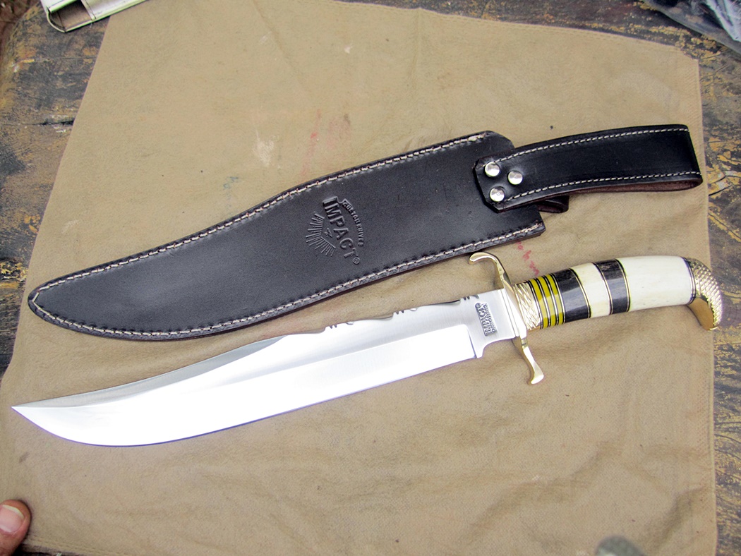 มีดเหล็กD2 UK HAND MADE BY IMPACT CUSTOM D2 BOWIE KNIFE