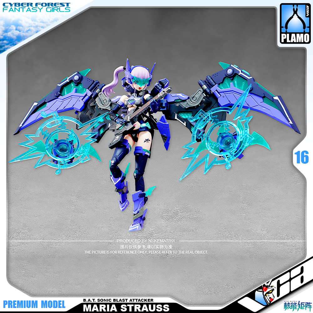 Nuke Matrix Cyber Forest Fantasy Girls B.A.T. Sonic Blast Attacker Maria Strauss Armor Girl Plastic Model Action Figure Toy Kit VCA Gundam Singapore