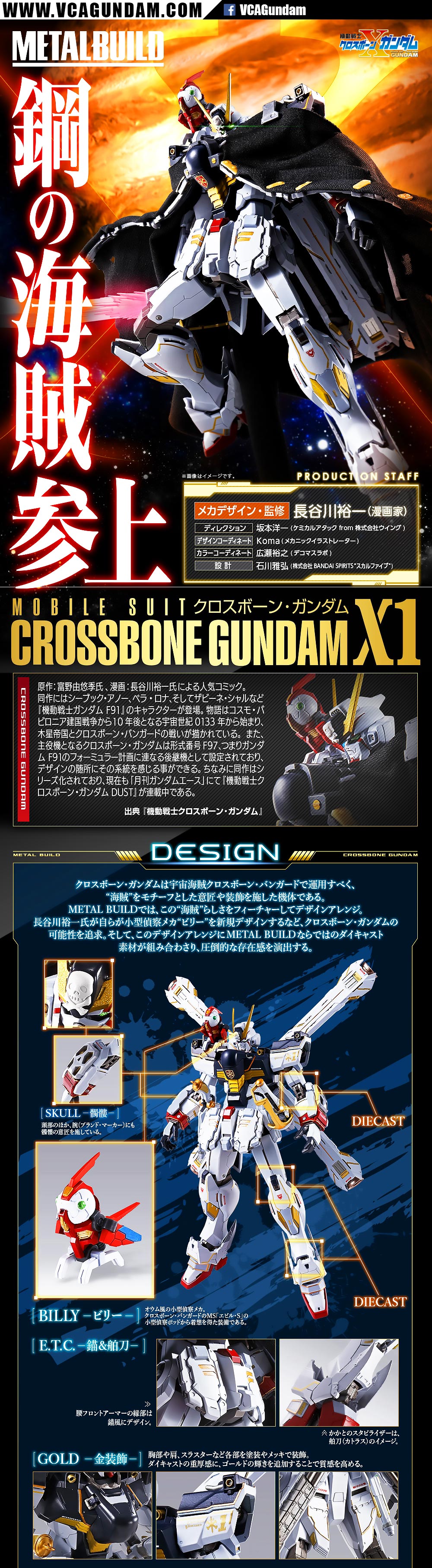 Metal Build CROSSBONE GUNDAM X1 ครอส โบน กันดั้ม X1