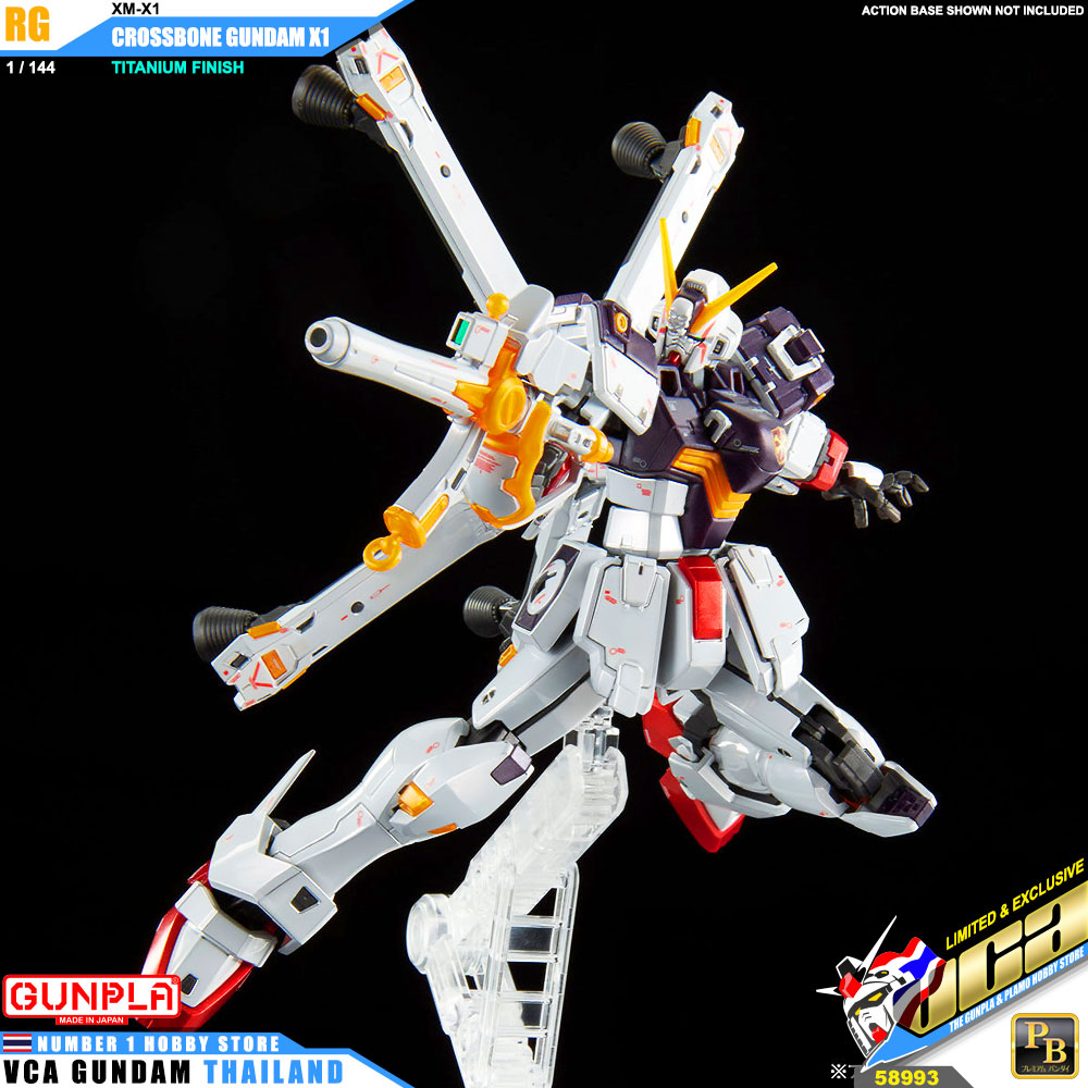 BANDAI GUNPLA EXPO REAL GRADE RG 1/144 CROSSBONE GUNDAM X1 TITANIUM FINISH โมเดล กันดั้ม กันพลา VCA GUNDAM