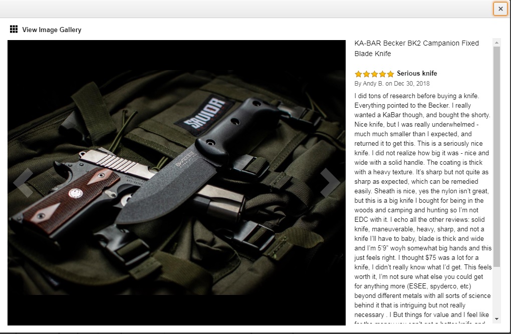 Ka-Bar Becker BK2 Campanion Fixed Blade Knife