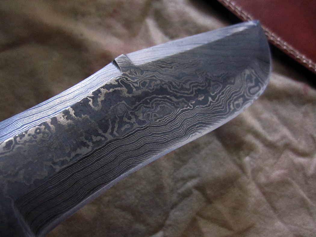 มีดDAMASCUS STEEL Ash damascus steel handmade hunting bowie knife 12.5" Canada