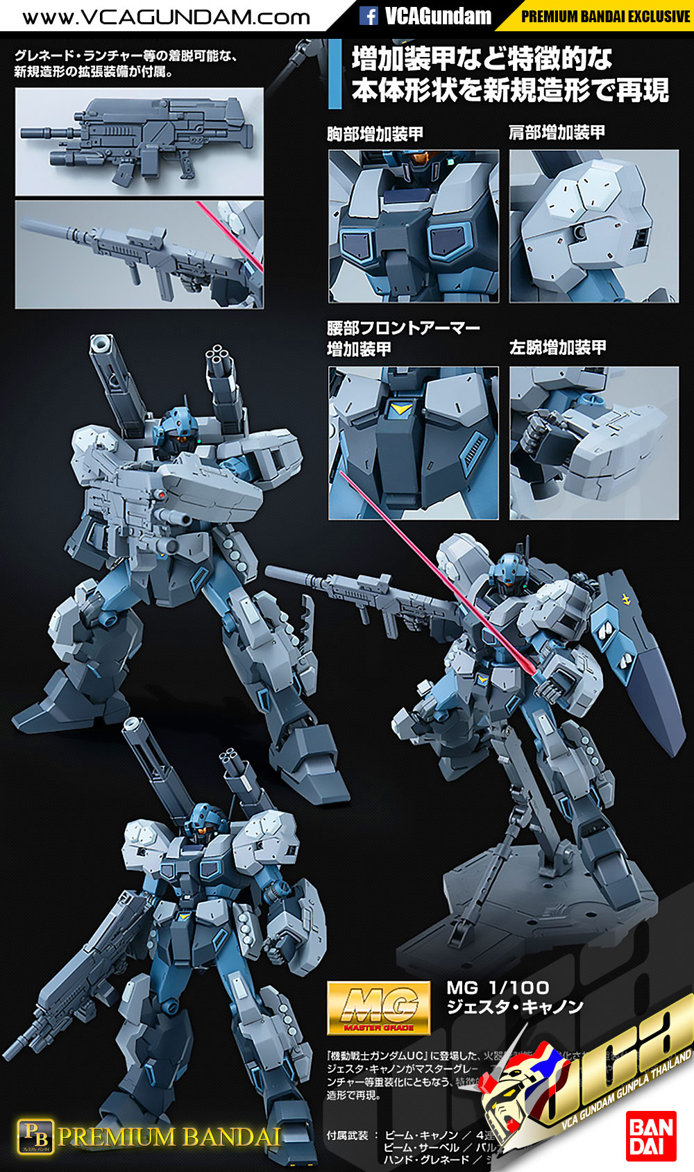 MG P-Bandai JESTA CANNON เจสต้า แคนนอน