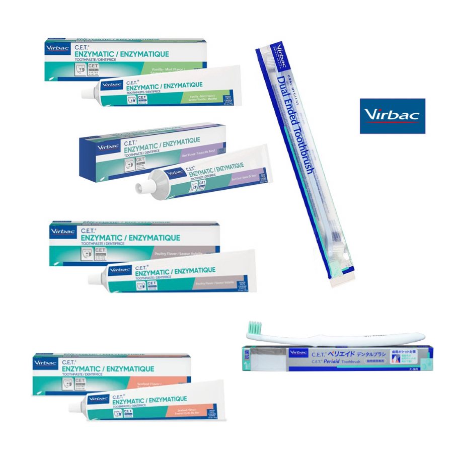 Virbac Virbac C.E.T. แปรงสีฟัน/ยาสีฟัน สุนัขและแมว