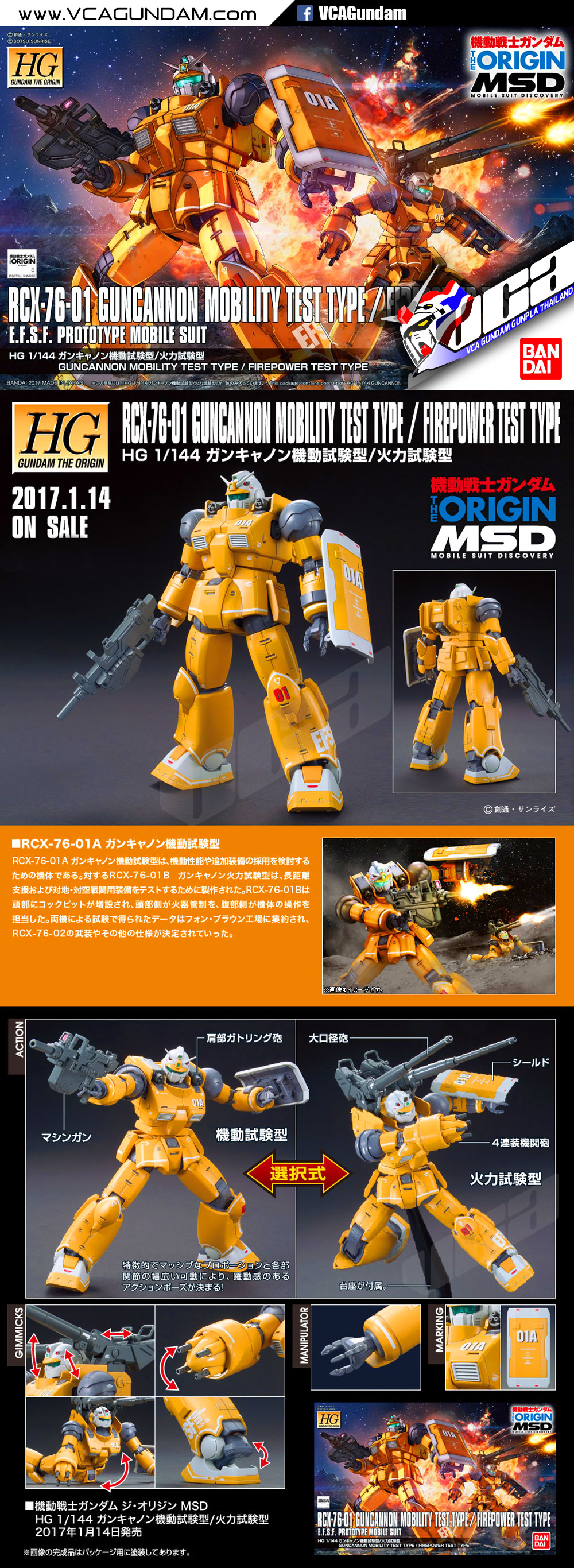 HG GUNCANNON TEST TYPE (MOBILITY / FIREPOWER) กันแคนนอน เทสต์ ไทป์์