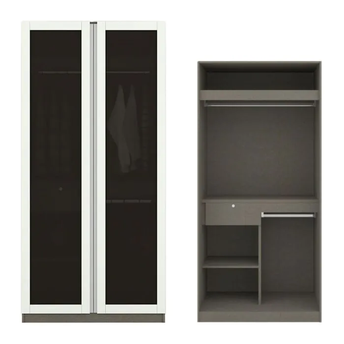 ตู้เสื้อผ้าบานเปิด OP-M ขนาด 100 ซม. รุ่น Blox