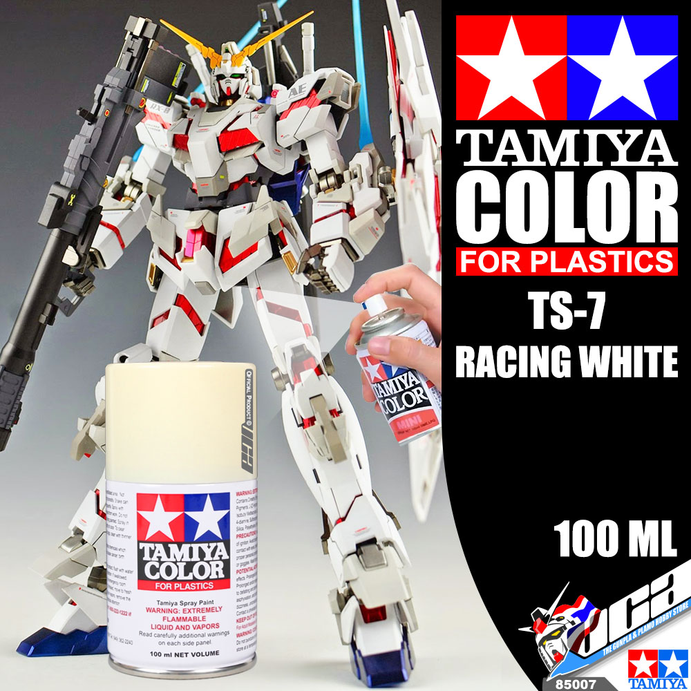 TAMIYA 85007 TS-7 RACING WHITE COLOR SPRAY PAINT CAN 100ML