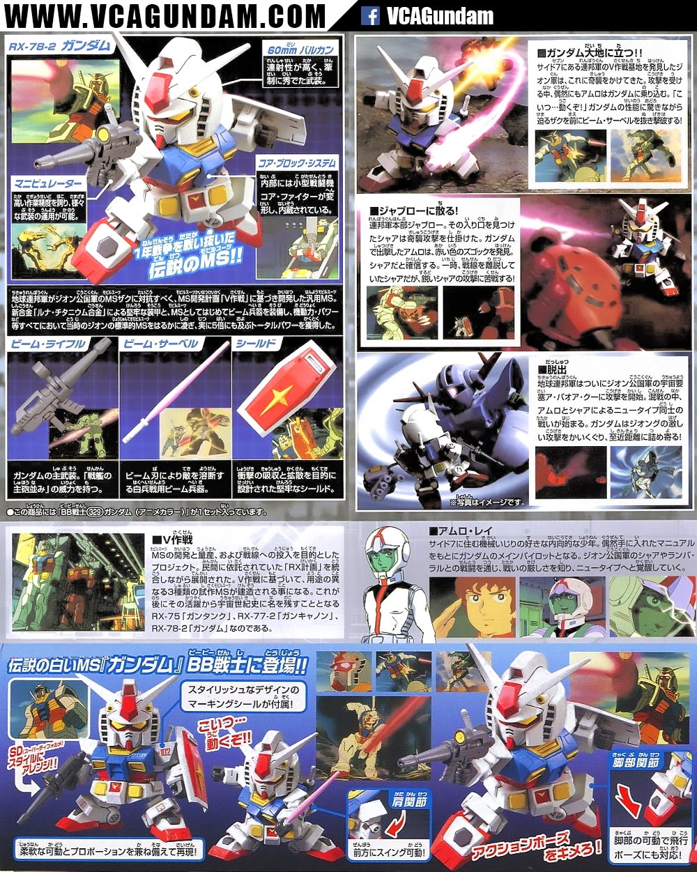 SD BB329 RX-78-2 GUNDAM ANIME COLOR VER กันดั้ม