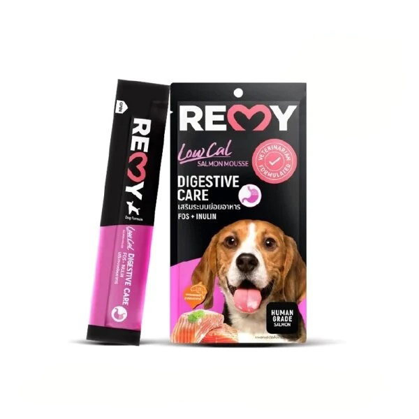 Remy เรมี่ แซลมอนมูส สุนัขเลีย 15g x 4 ซอง