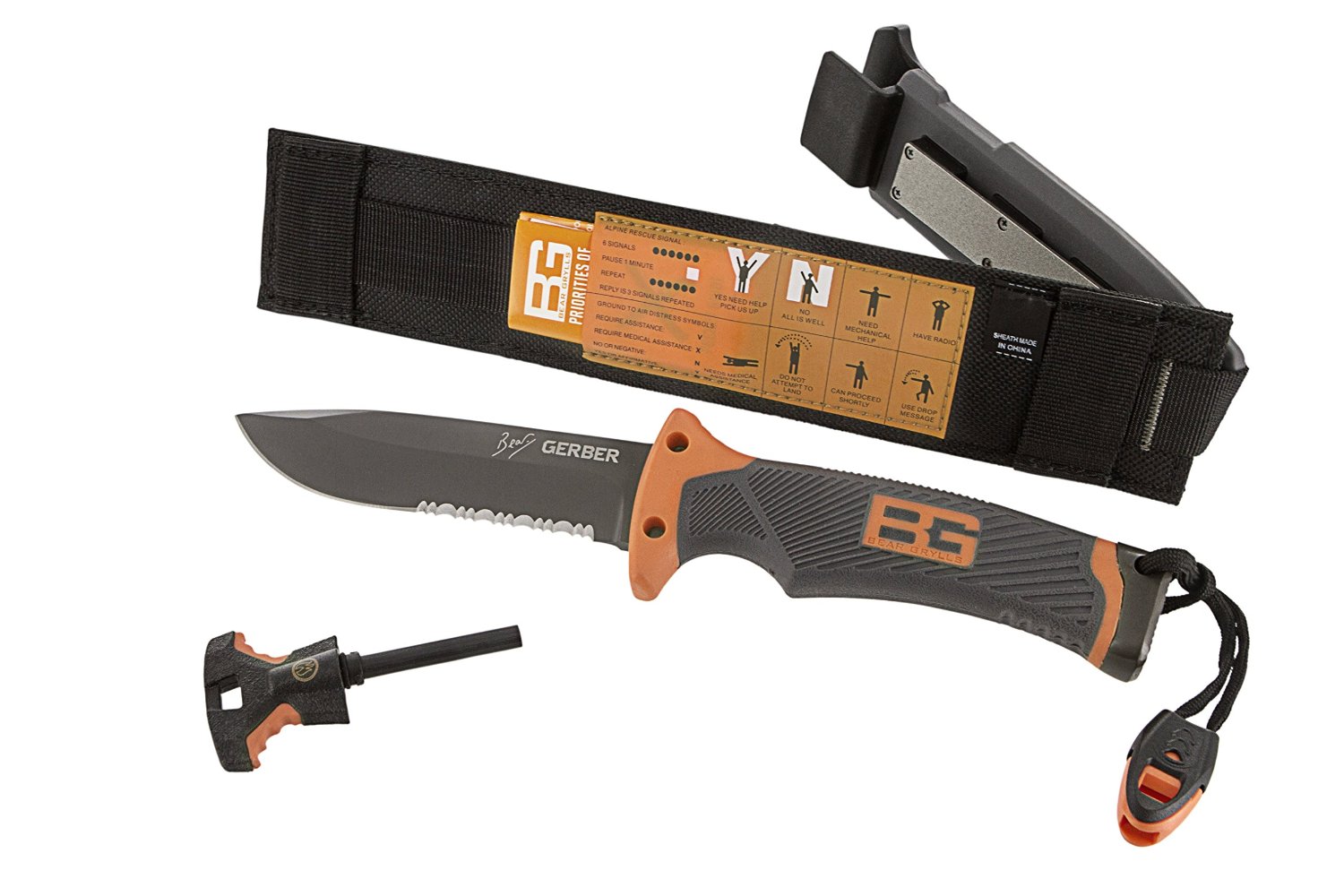 มีดเดินป่าGerber Bear Grylls Ultimate Knife, Serrated Edge [31-000751] ของแท้