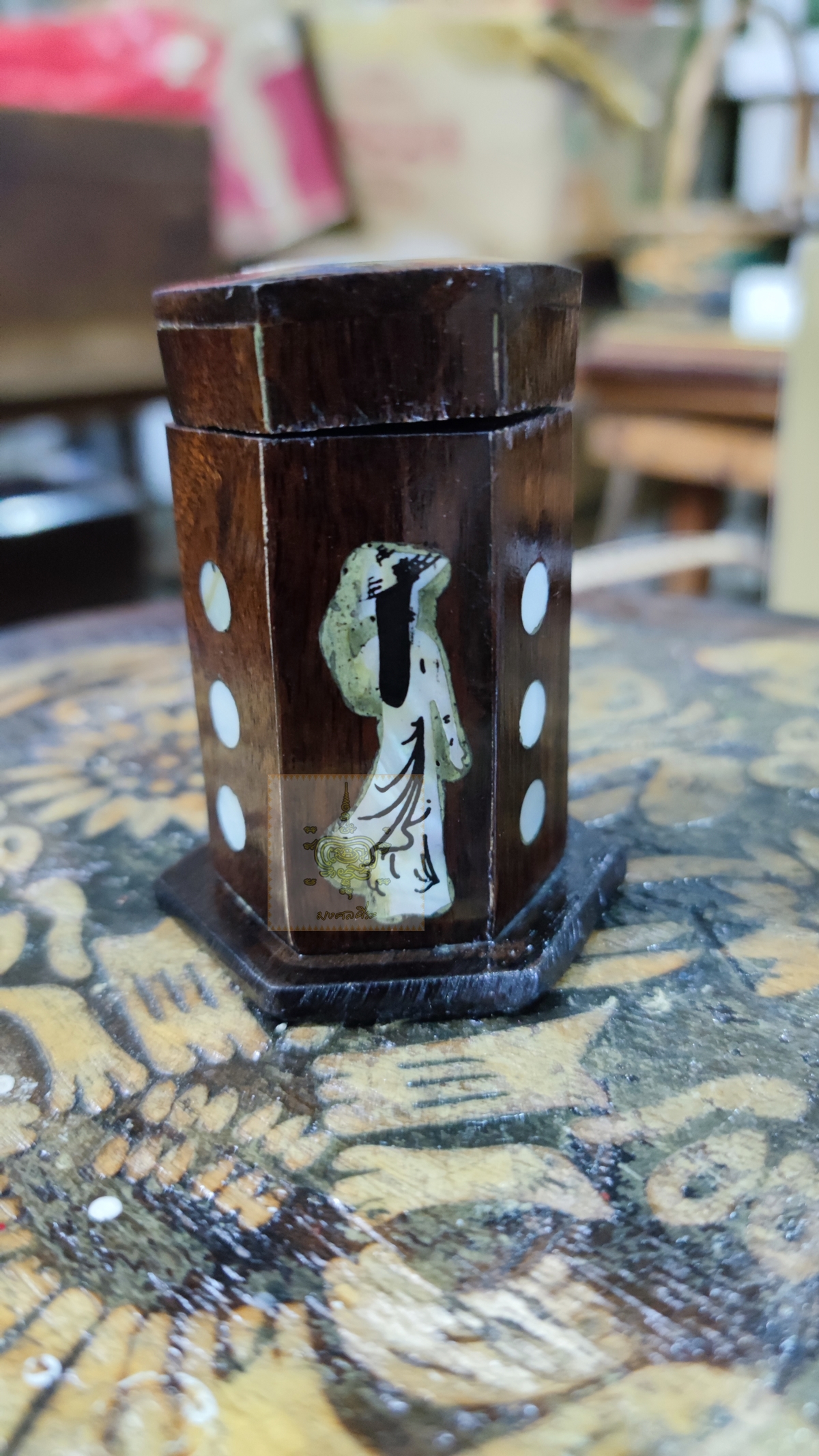 กล่องใส่ไม้จิ้มฟัน ฟังมุก