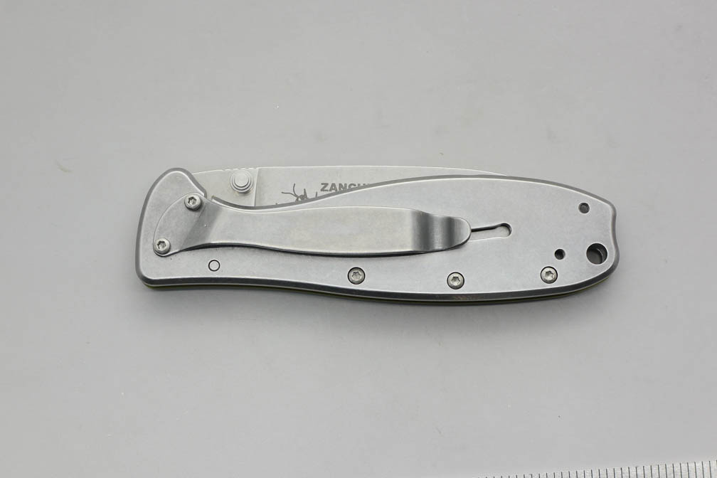 ESEE Knives/BRK: Zancudo Frame Lock Folder, D2 Blade, Olive Drab FRN and Stainless Steel Handle - Stonewash Finish