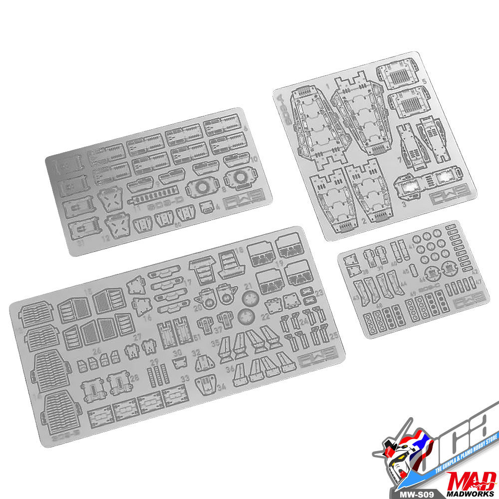 MADWORKS S09 AW9 METAL PHOTO ETCHED DETAIL UP PARTS FOR MG GUNDAM DYNAMES