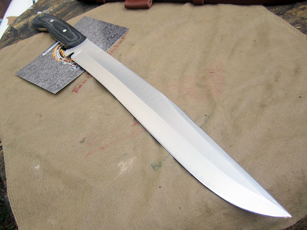 มีดเหล็กd2 IPAK CFK Custom Handmade D2 LARGE Bushcraft BUG-OUT-BAG Survival Machete Knife