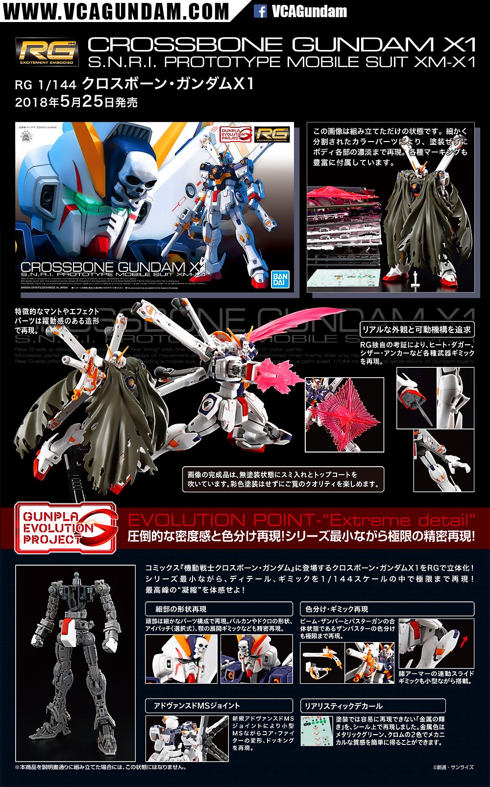 RG CROSSBONE GUNDAM X1 ครอส โบน กันดั้ม