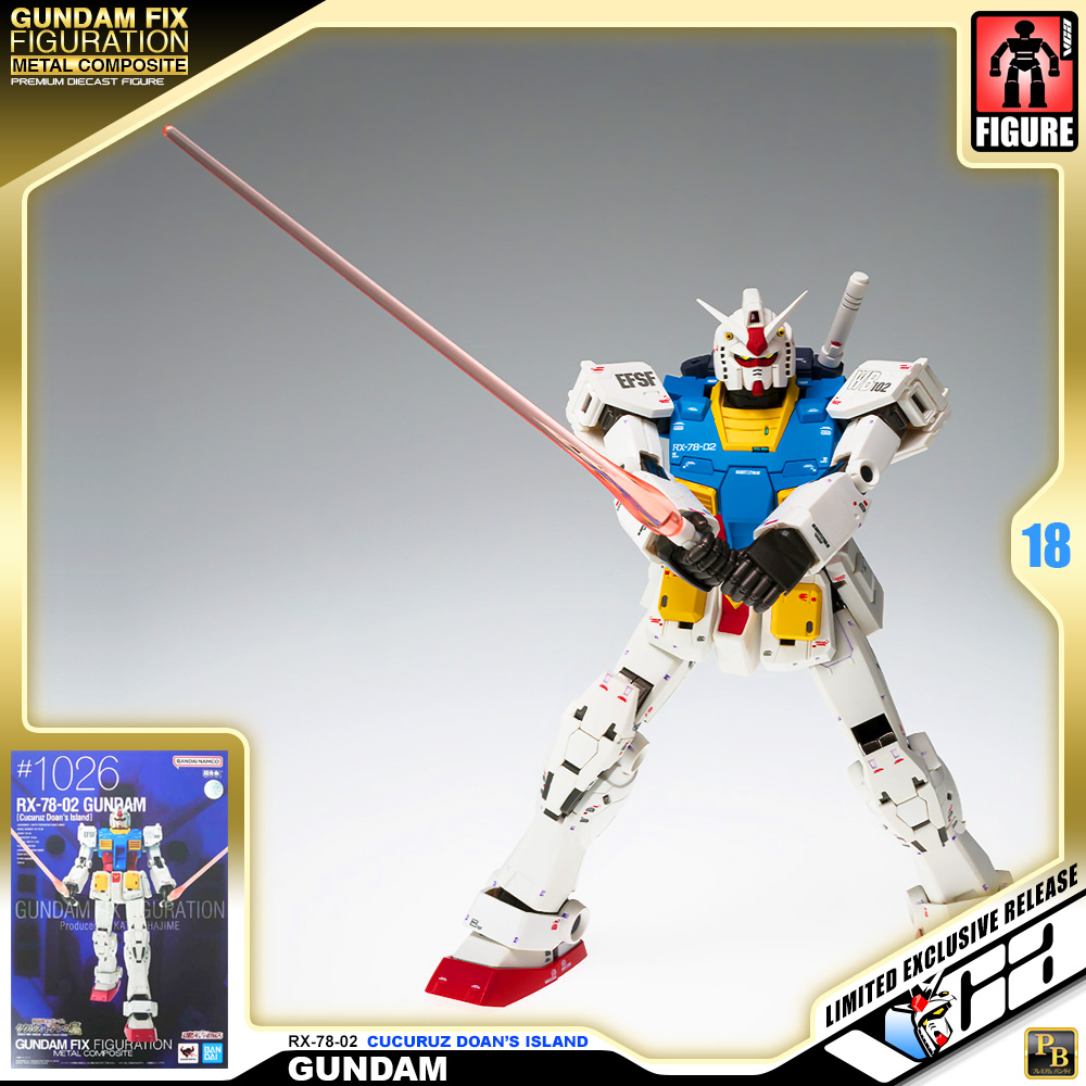 Bandai® Premium Gundam Fix Figuration Metal Composite GFFMC RX-78-02 GUNDAM CUCURUZ DOAN'S ISLAND