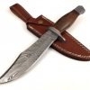 มีดดามัสกัสDamascus steel custom handmade hunting bowie knife 12" (C5)