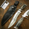 IMPACT CUTLERY RARE CUSTOM D2 BOWIE KNIFE CAMEL BONE HANDLE