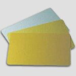 ขาย บัตรPvc สีเมทัลลิกเงิน พื้นประกายทอง